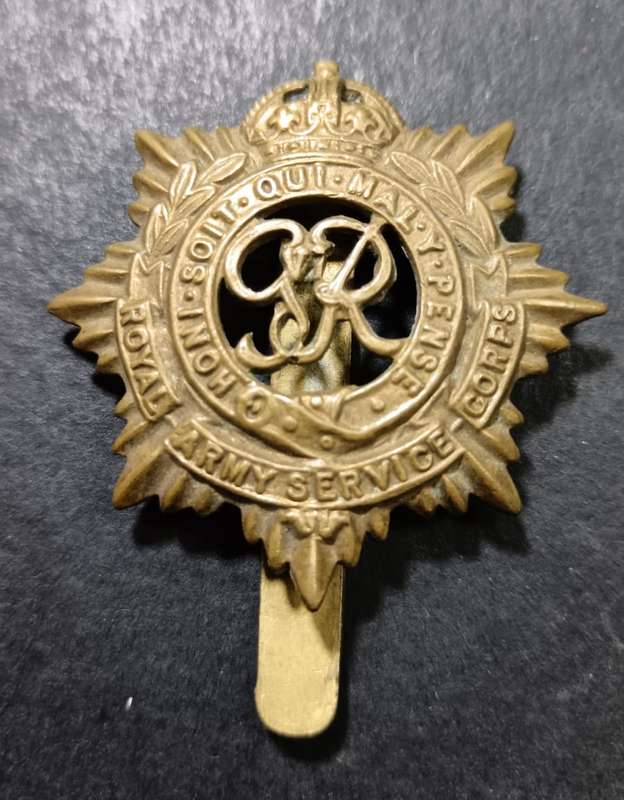 WW2 Royal Army Service Corps (George VI) RASC Cap Badge