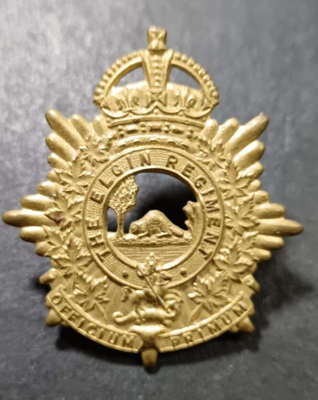 WWII Canadian Elgin Regiment Cap Badge