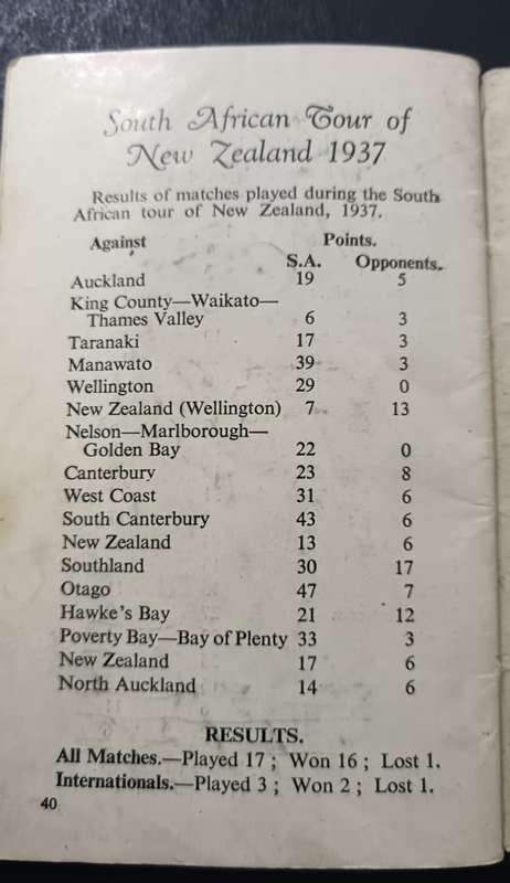 ALL BLACKS RUGBY TOUR: UTC Souvenir - RUGBY TOER, 1949: UTC Soewenier. Cape Town: Galvin & Sales Ltd
