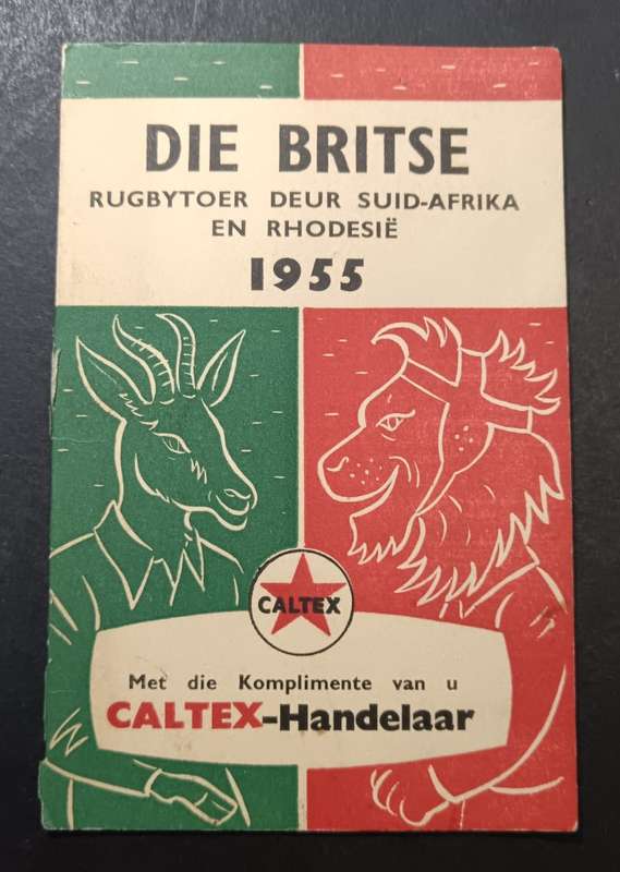 1953 British Rugby Tour to South Africa and Rhodesia Souvenir from Caltex