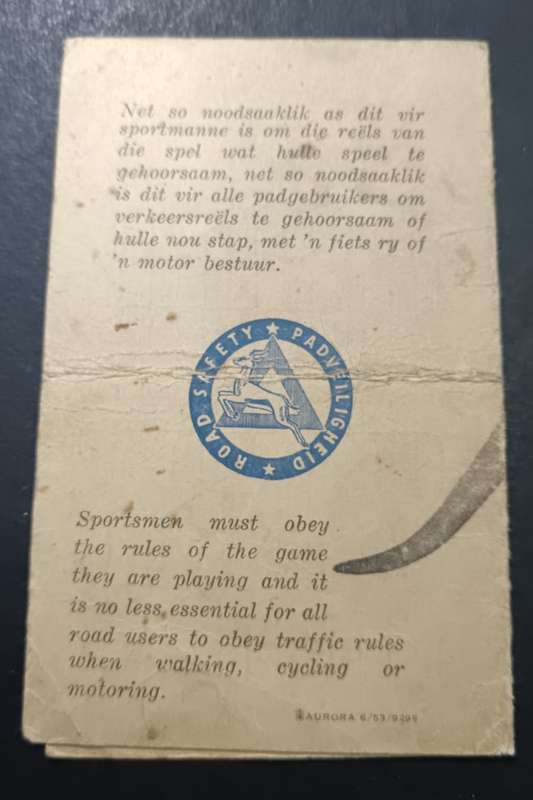 1953 Australian Rugby Tour to South Africa Souvenir