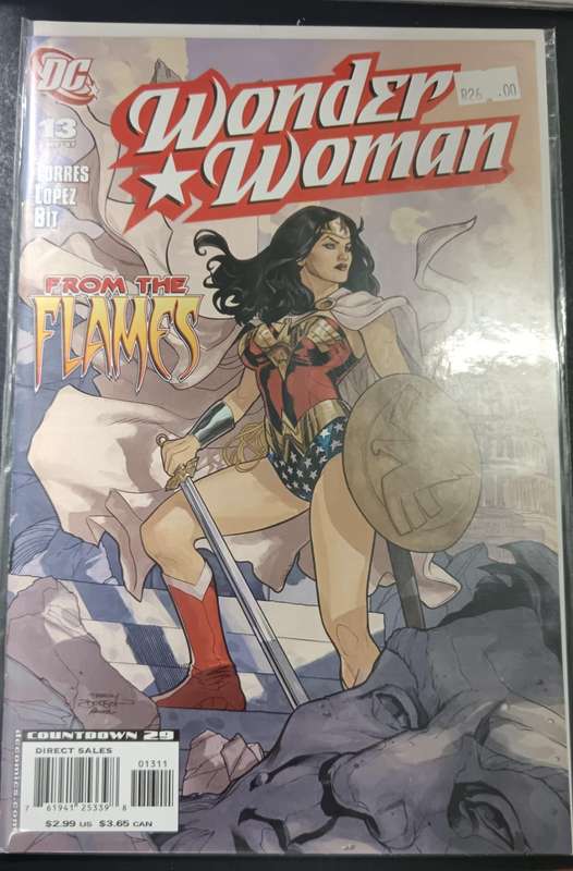 Comics - WONDER WOMAN #13 DECEMBER 2007 VOL. 3 VARIANT COVER WRITER J. TORRE- In Protective Sleeve