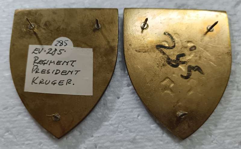 SADF - Regiment Paul Kruger Shoulder Flash Pair
