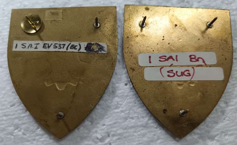 SADF - 1 SA Infantry Shoulder Flash Pair
