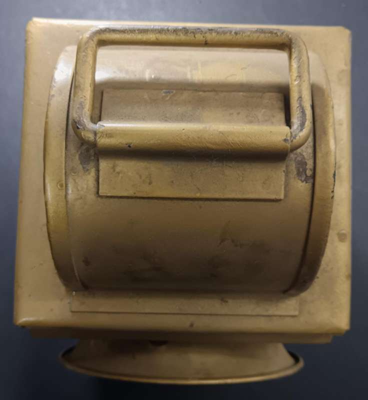 South African Railways Red One-Way Lantern with Inside Burner