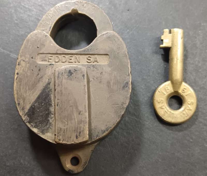 South African Railways Padlock with Key