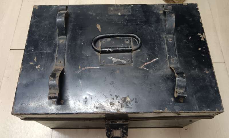 Vintage South African Railways Metal Trunk