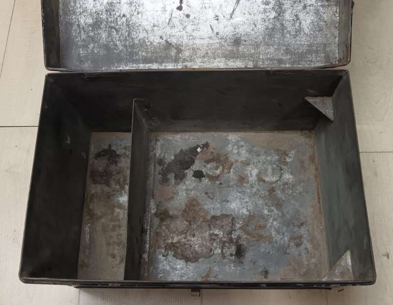 Vintage South African Railways Metal Trunk