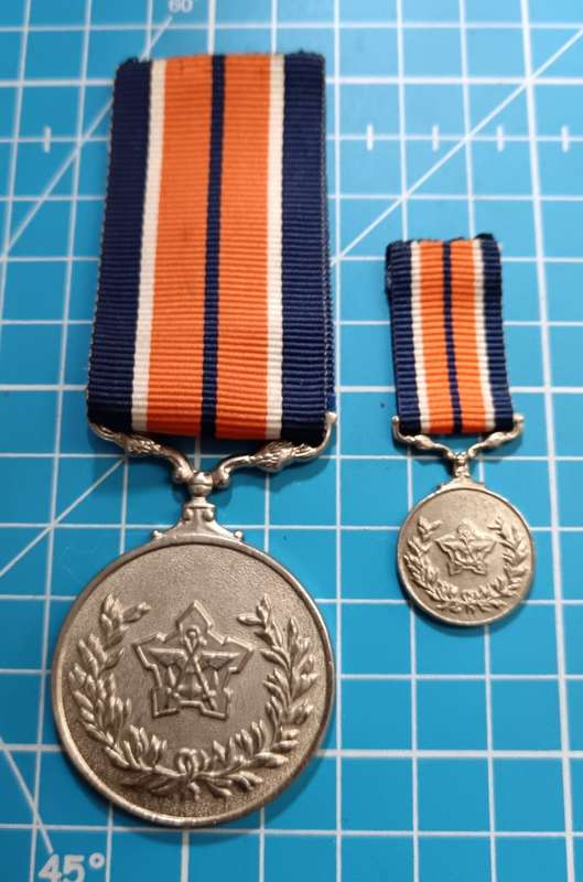 SADF - Full Size General Service Medal with Miniature