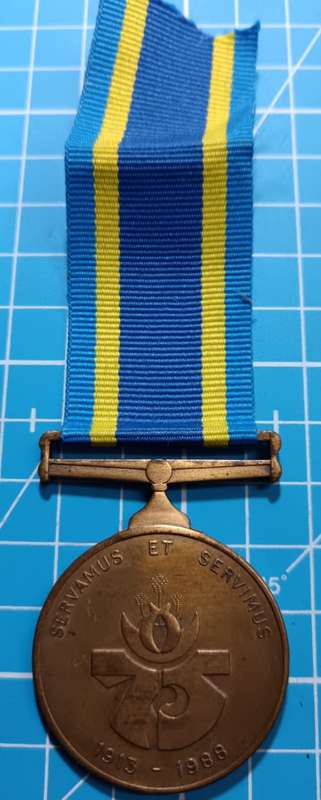 Full Size South African (SAP) 75 Year Medal:J.Basson