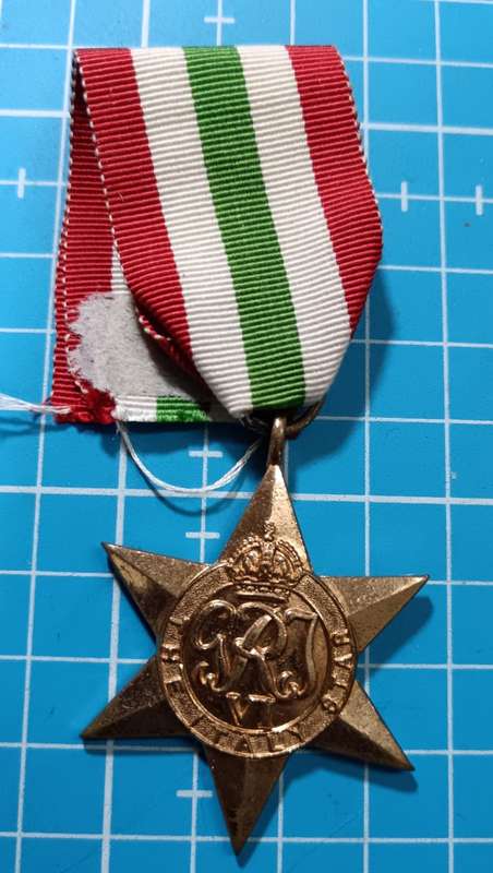 Full Size World War Two Italy Star to:Fowler