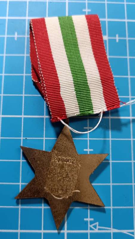 Full Size World War Two Italy Star to:Fowler