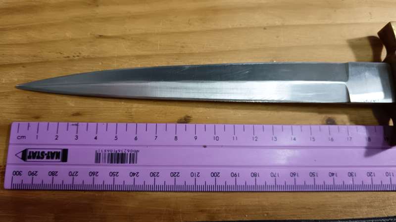 Vintage Wood Handle Commando Style Dagger with Sheath