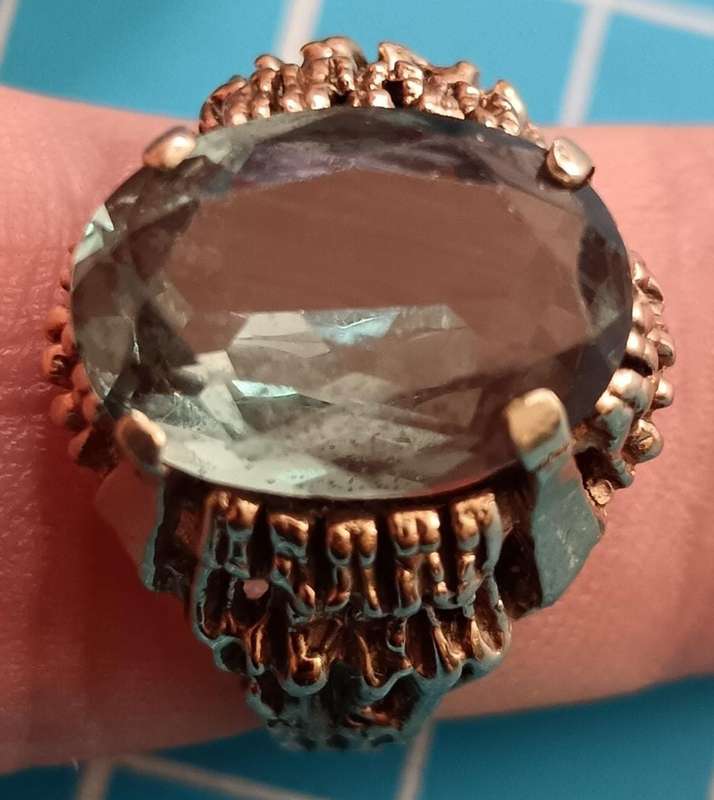 Stunning Vintage Piece - 9CT Gold Ring with Huge Alexanderite - 6.4 Grams