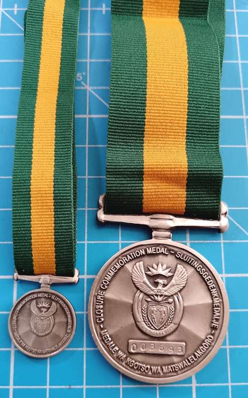 SADF - Full Size Plus Miniature Commando Closure Medals