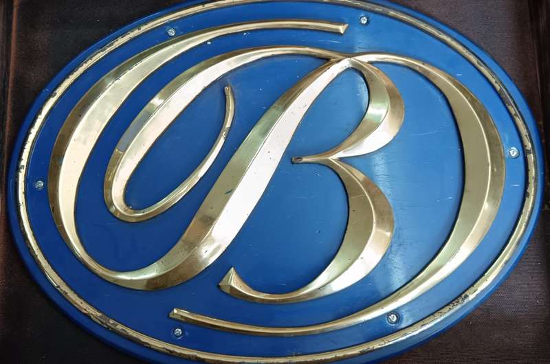 Last One - Stunning Railway Item - Brass Blue Train Coach Plate