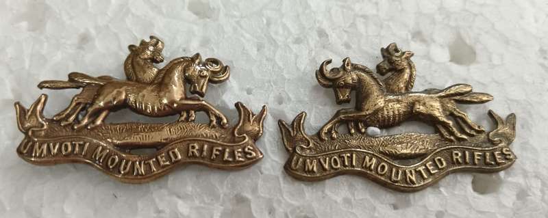 SADF - Umvoti Mounted Rifles Collar Badges