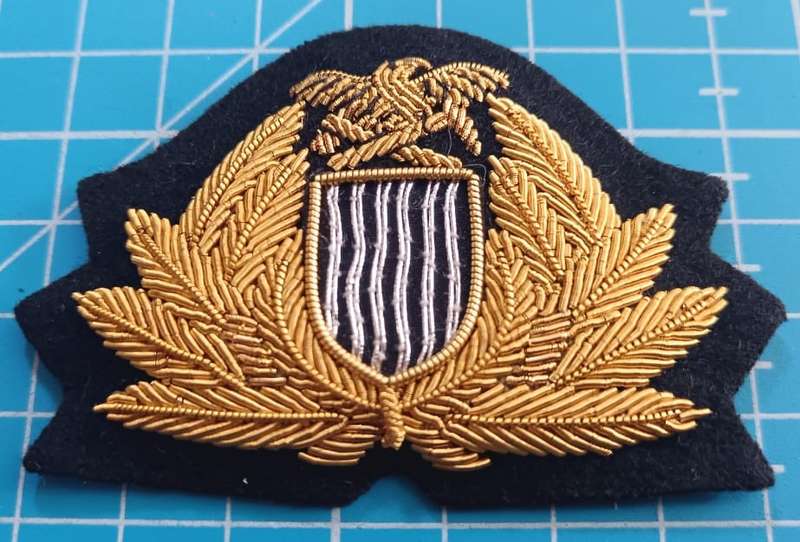 Zambia Navy Bullion Wire Cap Badge