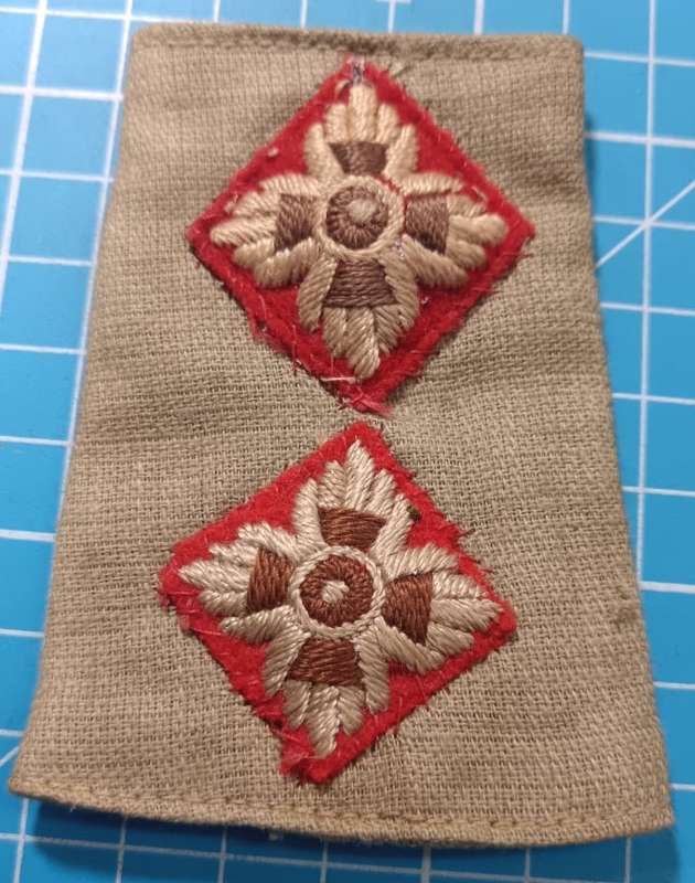 WW2 Canadian Army Tropical Infantry Lieutenant Rank Slip On