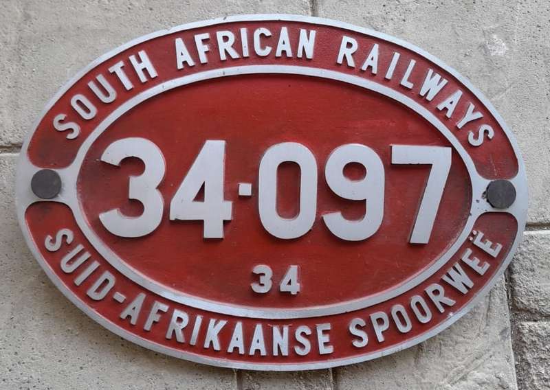 SAR/SAS Train Diesel Engine/Locomotive Number Plate