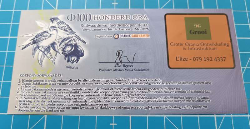 Oriania - 100 Ore Note in UNC