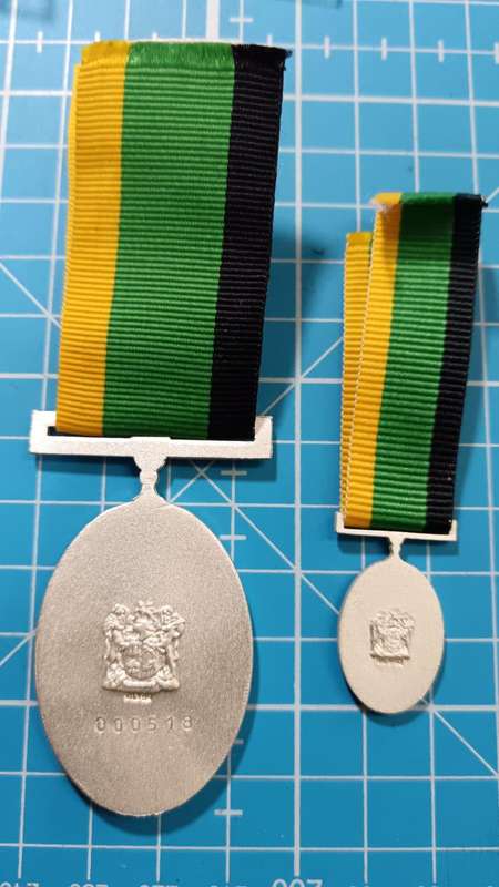 Mk/Apla Full Size Medal with Miniature - Sterling Silver