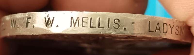 Full Size Queen South Africa Medal ( QSA ) - W.F.W Mellis  Ladysmith Town Guard