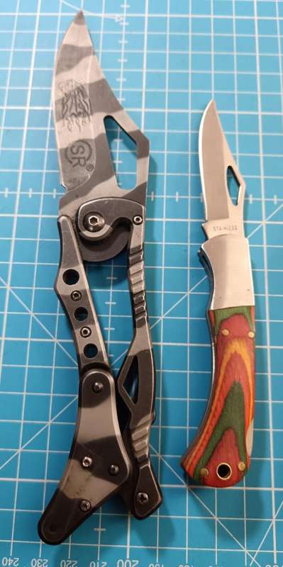 Modern Stainless Steel Folding Knife Lot