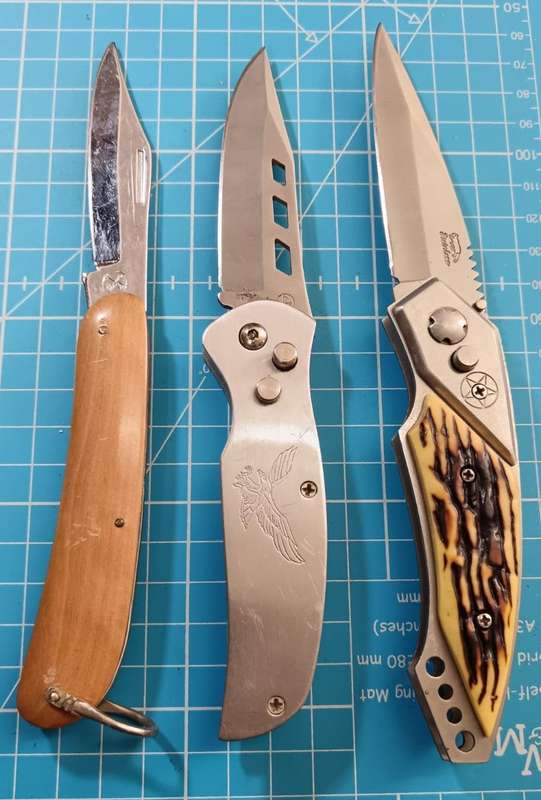 Modern Stainless Steel Folding Knife Lot