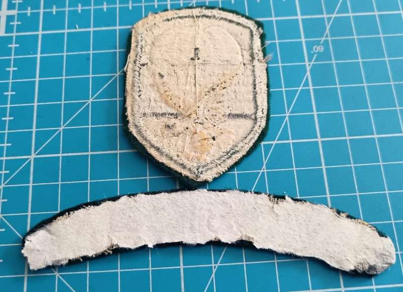 SADF - 1 Parachute Battalion Cloth Shoulder Flash and Title - Excellent Condition