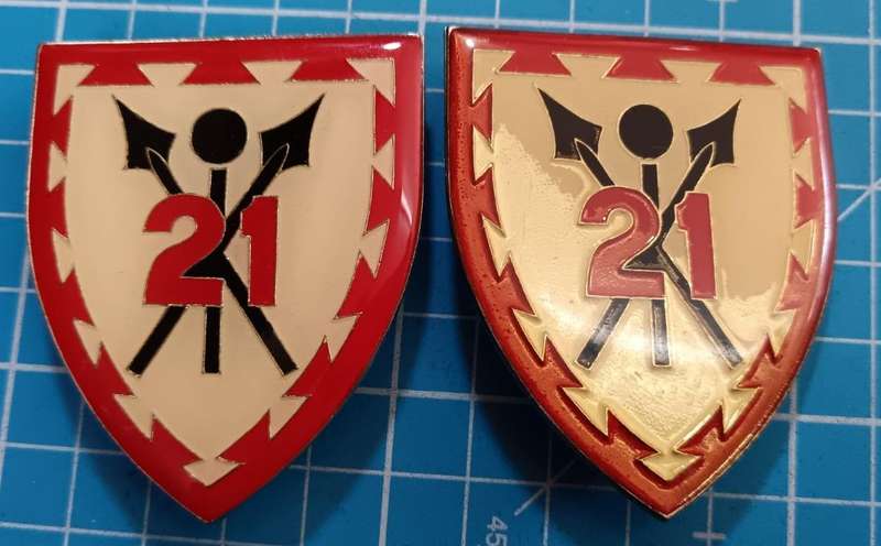 SADF - 21 Battalion Shoulder Flash Pair