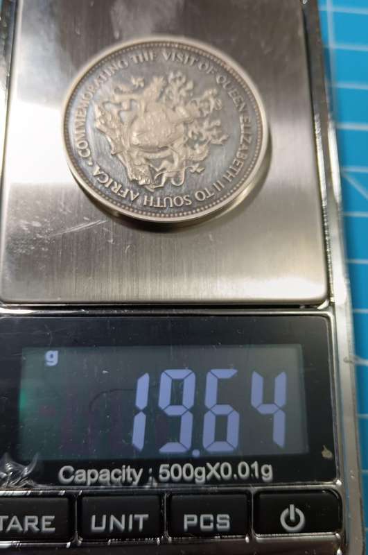 1995 Queen Elizabeth visit to South Africa Commemorative Medal - ( Sterling - 19,6 Grams )