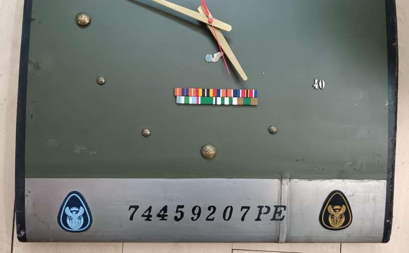 SADF - Air Force Clock Made From Aircraft Pieces