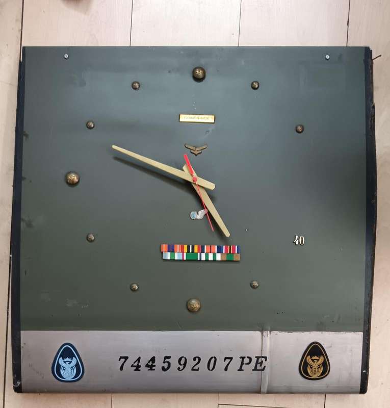 SADF - Air Force Clock Made From Aircraft Pieces