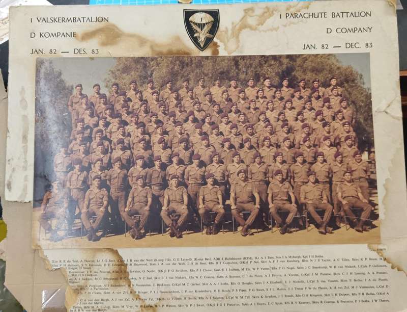 SADF - Original Period 1 Parachute Battalion Group Photo