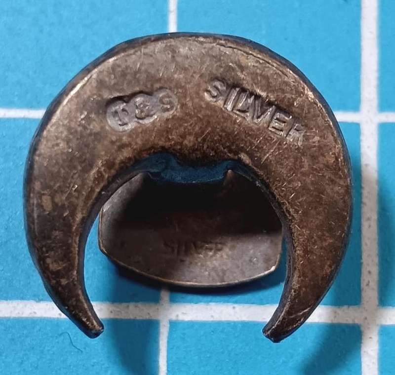 British WW II Air Raid Precaution Lapel Badge Excellent Condition ( Silver )