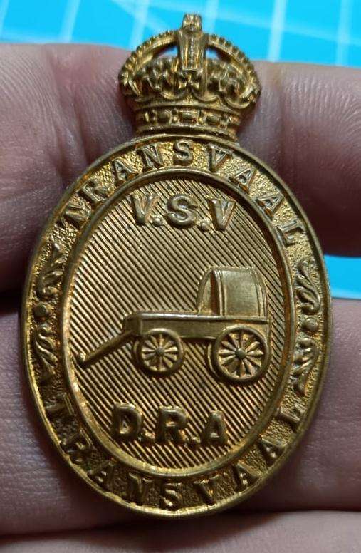 WW2 South African Transvaal DRA Defence Rifle Association Cap Badge