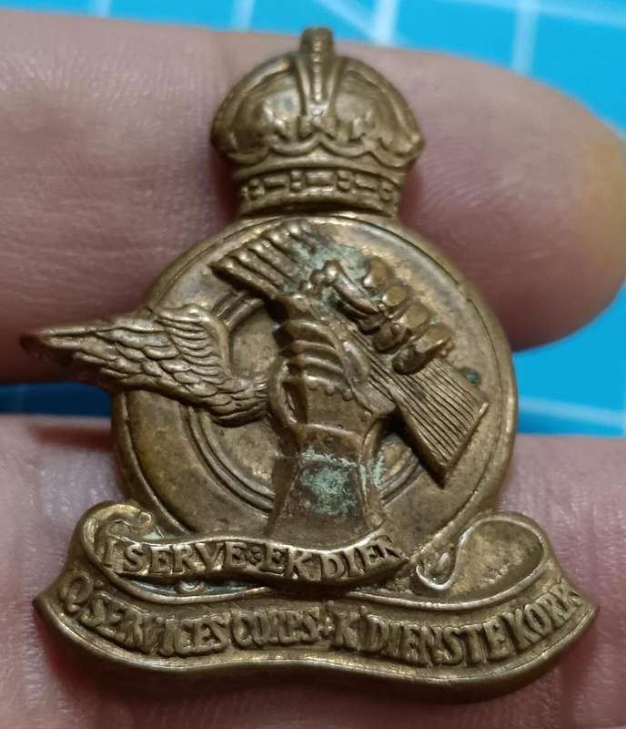 South African Army Q Services Corps Cap/Collar Badge