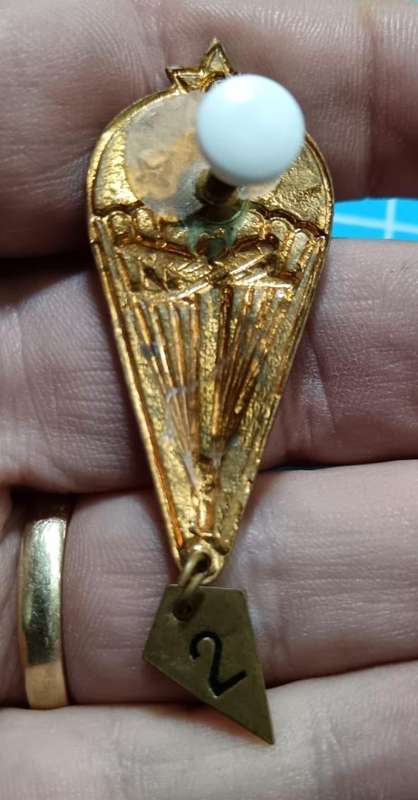 Vintage Old Russian Paratrooper Parachute Jump Screwbadge