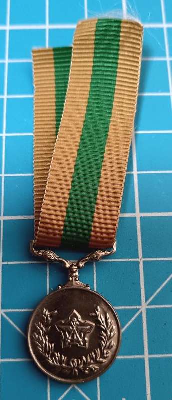 SADF - Miniature General Service Medal ( Incorrect Ribbon )