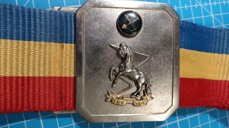 SADF - Technical Services ( TDK ) Stable Belt with N/West Button Badge
