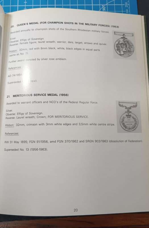 Rhodesia Orders & Decorations