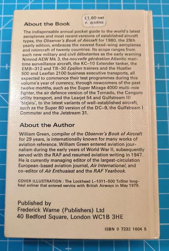 The Observers Book of Aircraft - William Green