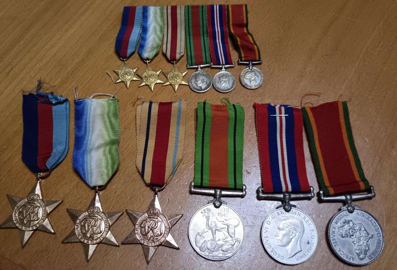 Full Size World War Two Atlantic Star Group with Miniatures to:67341 V.J.Brooks