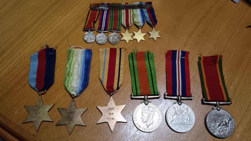 Full Size World War Two Atlantic Star Group with Miniatures to:67341 V.J.Brooks