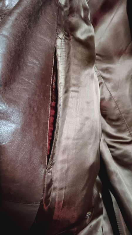 Vintage Leather Trench Coat