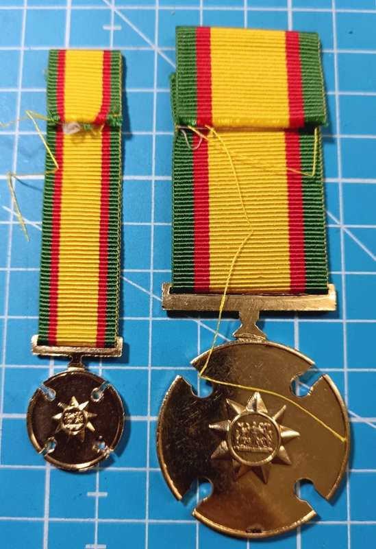 Homelands - Bophuthatswana Police Medal for Outstanding Leadership (SOO) - Full Size plus Miniature