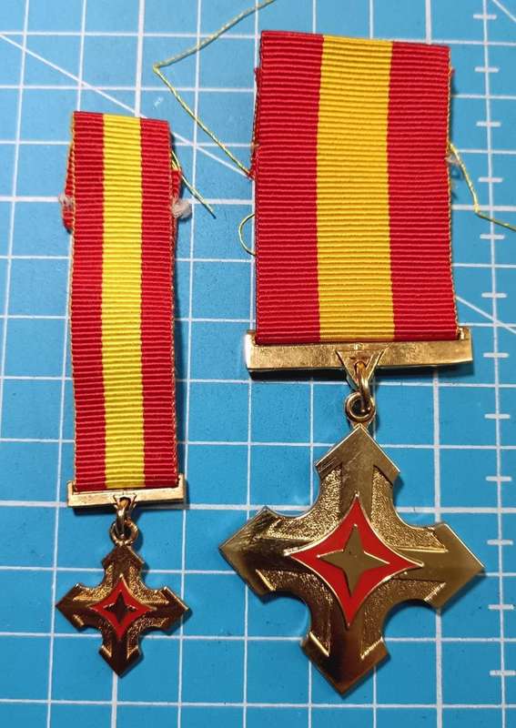 Homelands - Bophuthatswana Police Cross for Bravery - Full Size plus Miniature