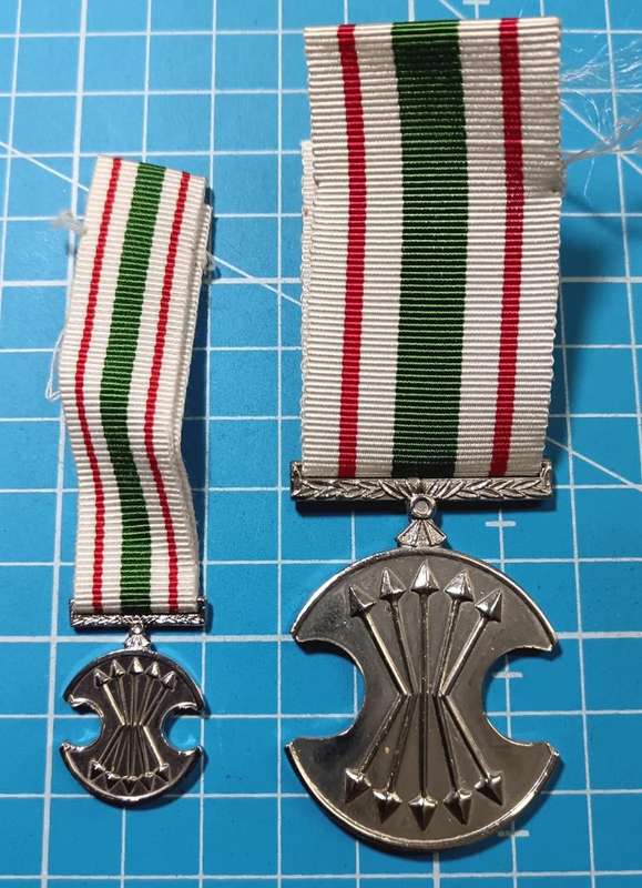Homelands - Bophuthatswana Police Medal for Combating Terrorism  - Full Size plus Miniature