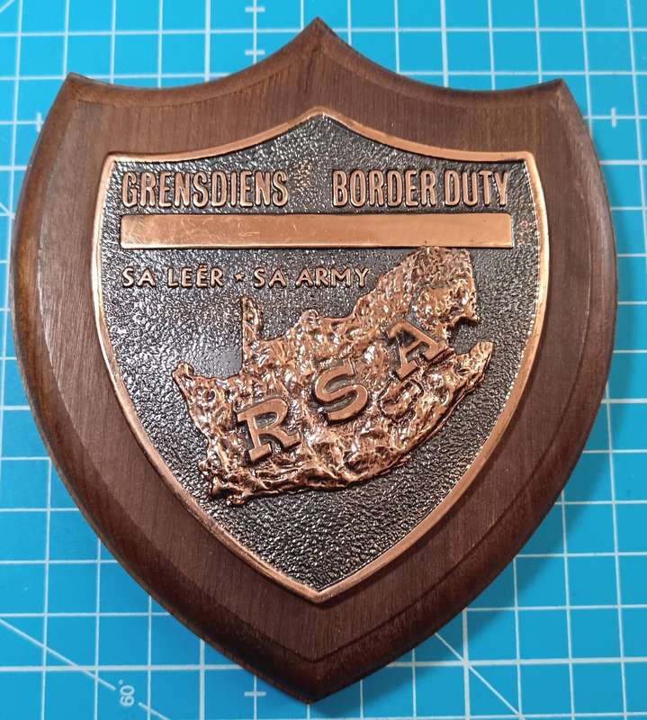 SADF - Border Duty Commemorative Plaque